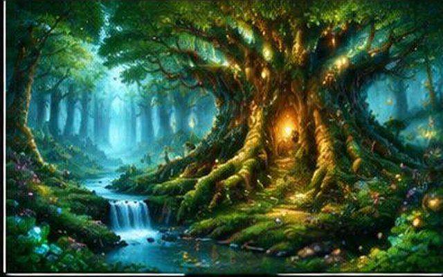 Mystic Woodland — ilustrație de joc