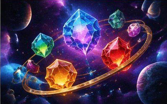 Orbiting Gems — ilustrație de joc